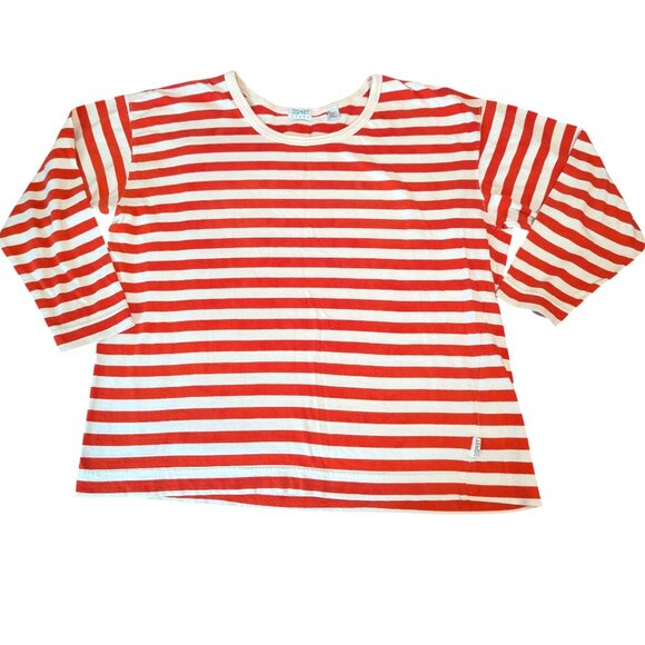 Vintage Esprit Breton Nautical Striped Preppy T Shirt Long Sleeve Fisherman Core - Picture 1 of 7